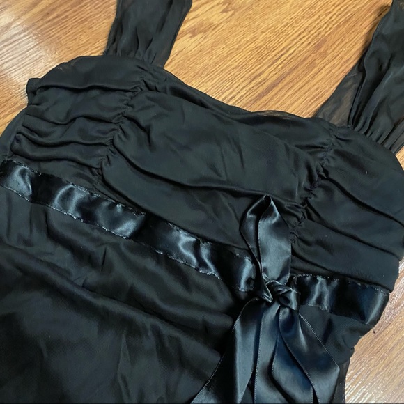 Vintage Y2K Mesh Dress Y2K Dress Sheer Dress Homecoming Prom Black Slip Dress - Picture 8 of 14